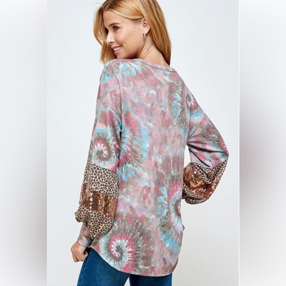 ❤️Soft Spinal Tie Dye Top - Picture 5 of 8